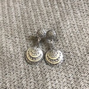 Sterling Silver Earrings with Marcasite Stones
